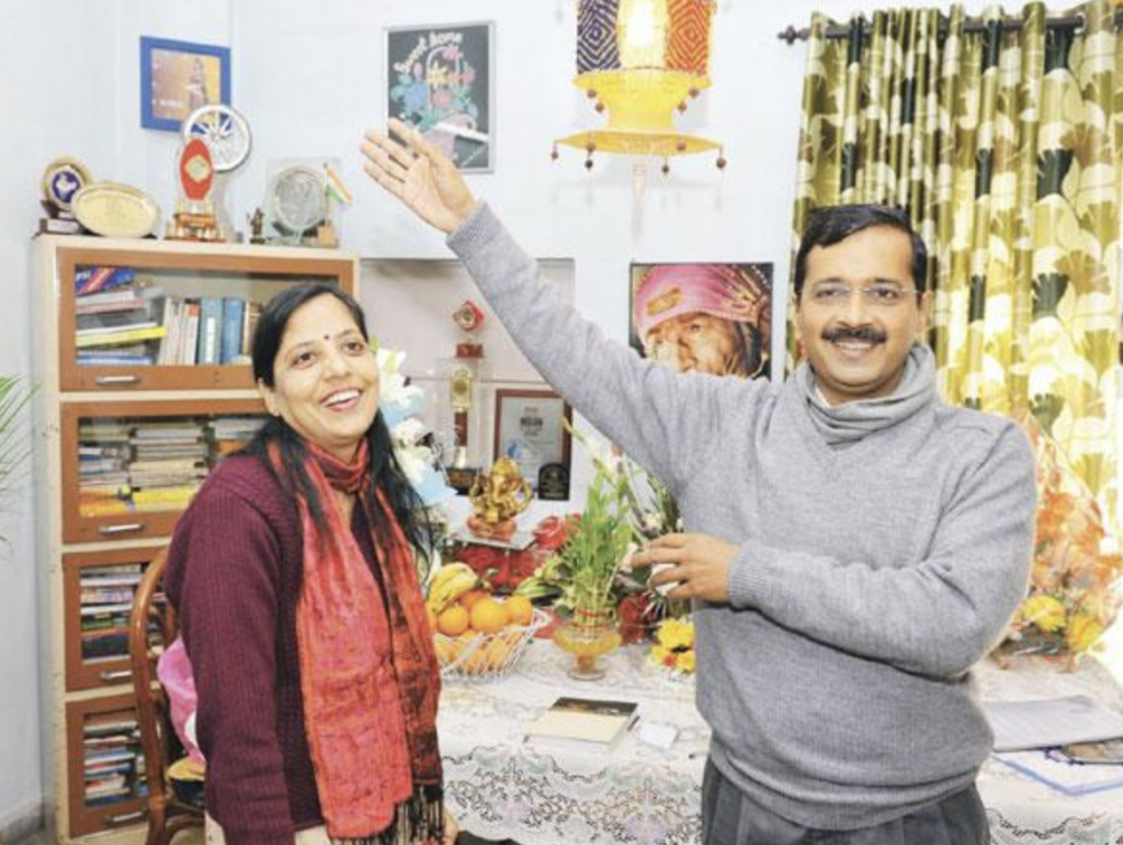 Arvind Kejriwal with Sunita Kejriwal