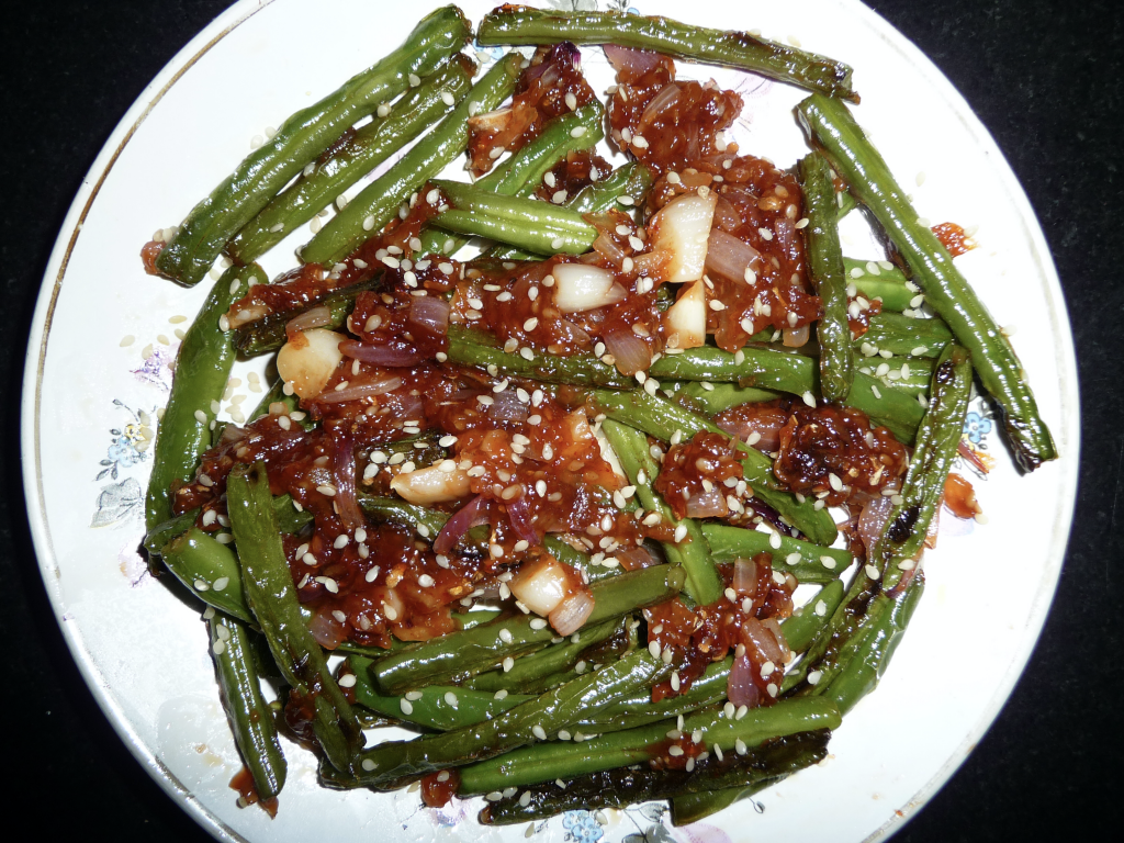 Sichuan/Schezwan Baked Green Beans 